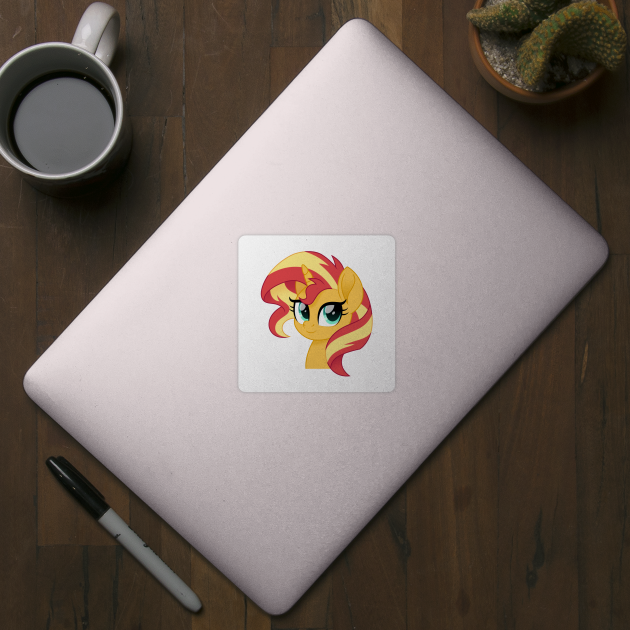 Sunset Shimmer portrait by CloudyGlow